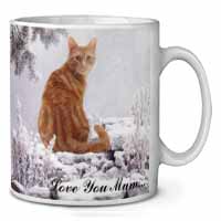 Ginger Snow Cat 