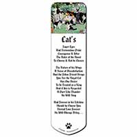 Cats and Kittens in Garden Bookmark, Book mark, Printed full colour