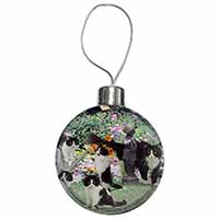 Cats and Kittens in Garden Christmas Bauble