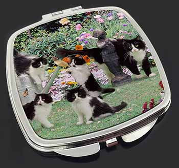 Cats and Kittens in Garden Make-Up Compact Mirror