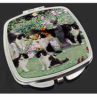 Cats and Kittens in Garden Make-Up Compact Mirror