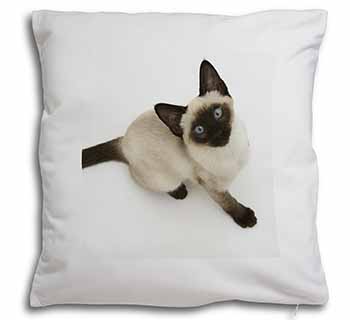 Siamese Cat Soft White Velvet Feel Scatter Cushion