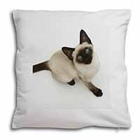 Siamese Cat Soft White Velvet Feel Scatter Cushion