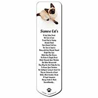 Siamese Cat Bookmark, Book mark, Printed full colour