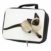 Siamese Cat Black Insulated School Lunch Box/Picnic Bag
