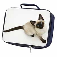 Siamese Cat Navy Insulated School Lunch Box/Picnic Bag