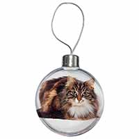 Beautiful Brown Tabby Cat Christmas Bauble