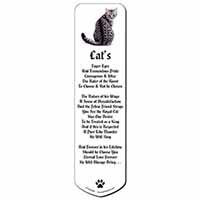Silver Spot Tabby Cat Bookmark, Book mark, Printed full colour