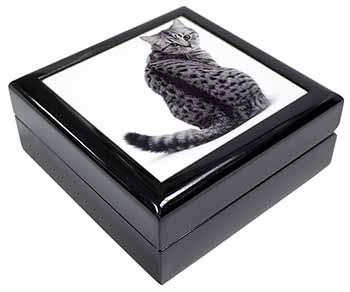 Silver Spot Tabby Cat Keepsake/Jewellery Box