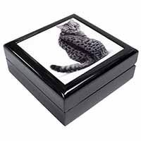 Silver Spot Tabby Cat Keepsake/Jewellery Box