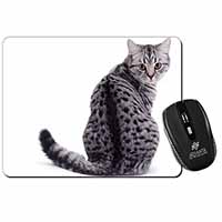 Silver Spot Tabby Cat Computer Mouse Mat