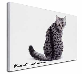 Tabby Cat Love Sentiment Canvas X-Large 30"x20" Wall Art Print