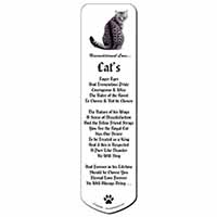 Tabby Cat Love Sentiment Bookmark, Book mark, Printed full colour