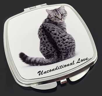 Tabby Cat Love Sentiment Make-Up Compact Mirror