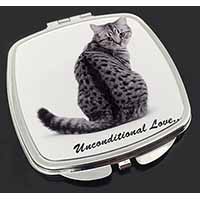 Tabby Cat Love Sentiment Make-Up Compact Mirror