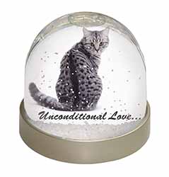 Tabby Cat Love Sentiment Snow Globe Photo Waterball
