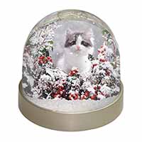 Winter Snow Kitten Photo Snow Globe Waterball
