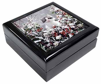 Winter Snow Kitten Keepsake/Jewellery Box