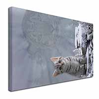 Animal Fantasy Cat+Snow Leopard Canvas X-Large 30"x20" Wall Art Print
