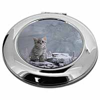 Animal Fantasy Cat+Snow Leopard Make-Up Round Compact Mirror