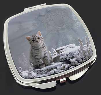 Animal Fantasy Cat+Snow Leopard Make-Up Compact Mirror
