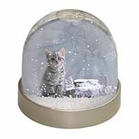 Animal Fantasy Cat+Snow Leopard Snow Globe Photo Waterball