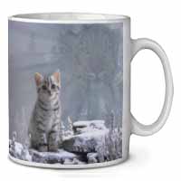 Animal Fantasy Cat+Snow Leopard Ceramic 10oz Coffee Mug/Tea Cup