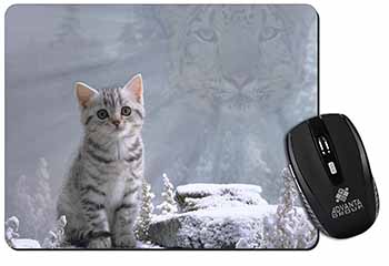 Animal Fantasy Cat+Snow Leopard Computer Mouse Mat