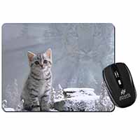 Animal Fantasy Cat+Snow Leopard Computer Mouse Mat