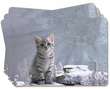 Animal Fantasy Cat+Snow Leopard Picture Placemats in Gift Box