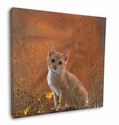 Lion Spirit on Kitten Watch Square Canvas 12"x12" Wall Art Picture Print