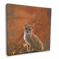 Lion Spirit on Kitten Watch Square Canvas 12"x12" Wall Art Picture Print