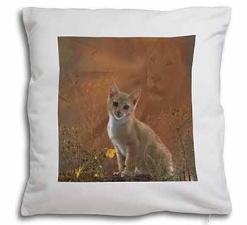 Lion Spirit on Kitten Watch Soft White Velvet Feel Scatter Cushion