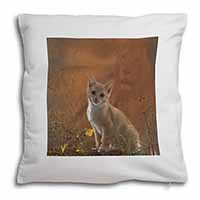 Lion Spirit on Kitten Watch Soft White Velvet Feel Scatter Cushion