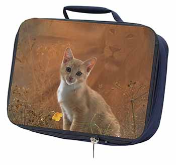 Lion Spirit on Kitten Watch Navy Insulated School Lunch Box/Picnic Bag