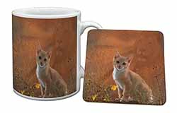 Lion Spirit on Kitten Watch Mug and Coaster Set