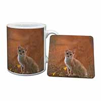 Lion Spirit on Kitten Watch Mug and Coaster Set