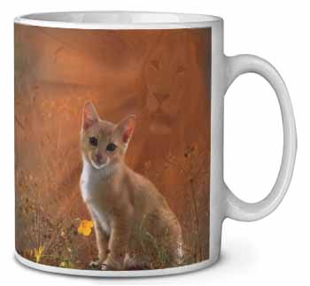 Lion Spirit on Kitten Watch Ceramic 10oz Coffee Mug/Tea Cup
