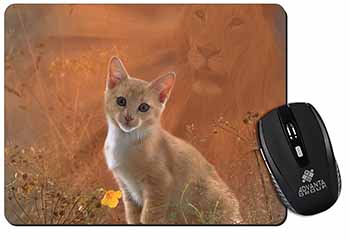 Lion Spirit on Kitten Watch Computer Mouse Mat