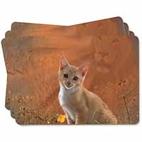 Lion Spirit on Kitten Watch Picture Placemats in Gift Box