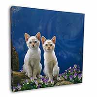 Fantasy Panther Watch on Kittens Square Canvas 12"x12" Wall Art Picture Print