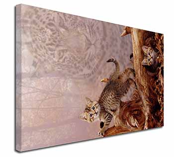 Kitten and Leopard Watch Canvas X-Large 30"x20" Wall Art Print