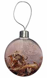Kitten and Leopard Watch Christmas Bauble