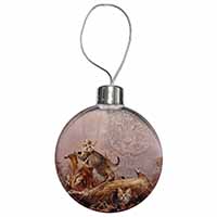 Kitten and Leopard Watch Christmas Bauble