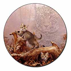 Kitten and Leopard Watch Fridge Magnet Printed Full Colour