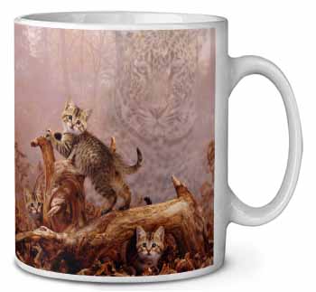 Kitten and Leopard Watch Ceramic Coffee Mug/Tea Cup