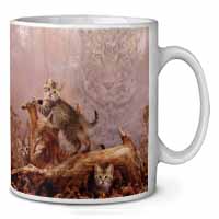 Kitten and Leopard Watch Ceramic Coffee Mug/Tea Cup