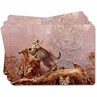 Kitten and Leopard Watch Picture Placemats in Gift Box