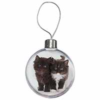 Black and White Kittens Christmas Bauble