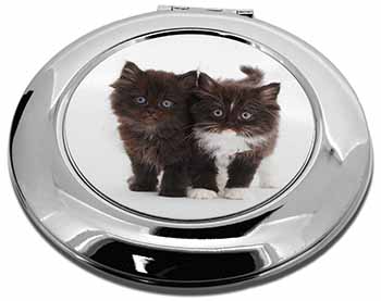 Black and White Kittens Make-Up Round Compact Mirror